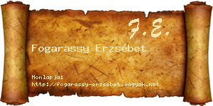 Fogarassy Erzsébet névjegykártya